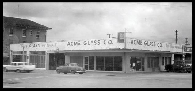 Acme Glass Company â€“ Downtown Bryan, Texas 1958